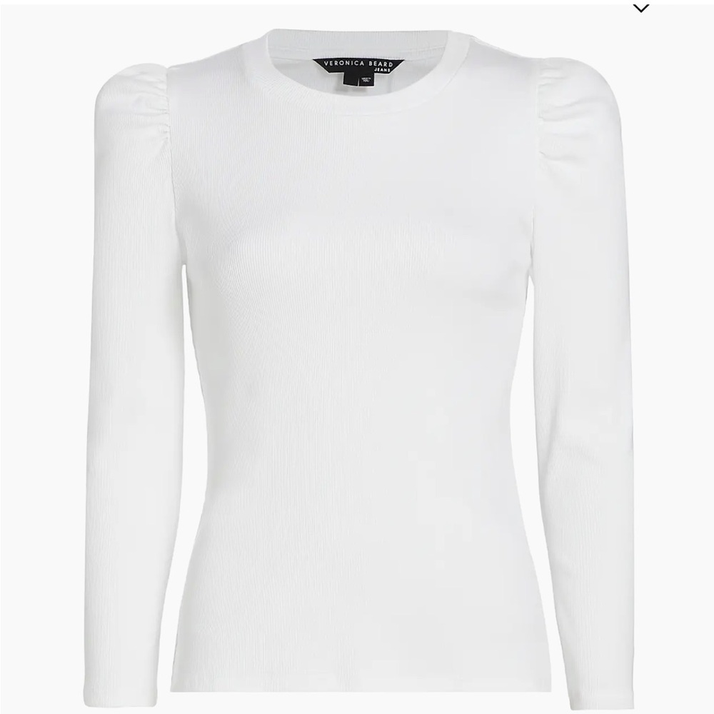 Veronica Beard White Long Sleeve Top
